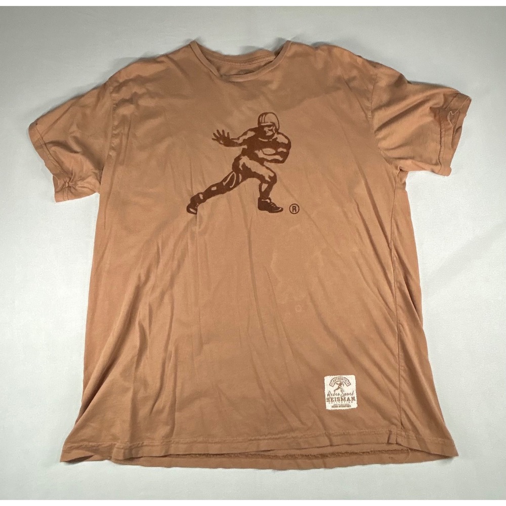 Reebok Retro Sport Heisman Collection T-Shirt Mens Large Tan Graphic Tee USA